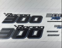 Mercury Racing 300XS Optimax DFI 2016-2017 Outboard Decal Kit